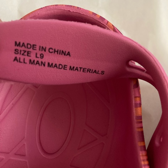 Pink orange swirls clogs sandals sz 9 - Picture 4 of 10